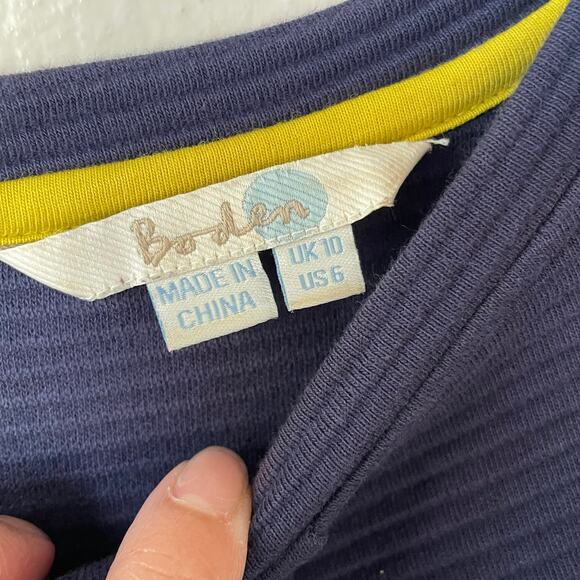 Boden Ribbed Blue Size 6 zipper Sweater - Picture 2 of 9